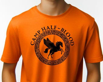 Maglietta con il logo del Campo Mezzosangue - Maglietta di Percy Jackson per i fan