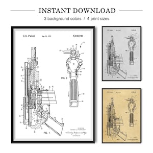 Rifle Patent Art - Unique Firearm Gift Idea