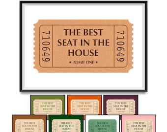 Funny Bathroom Ticket Print: Toilet Wall Art (Digital Download)