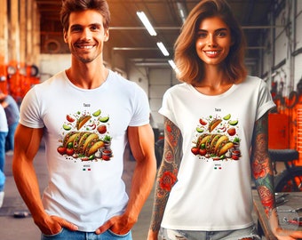 Taco-T-Shirt, Taco-T-Shirt, Taco-Liebhaber-T-Shirt, Taco-Shirt, Taco-Liebhaber, Taco-Kunst, Taco-Geschenk, Essen-Liebhaber-Shirt, Tacos-Shirt