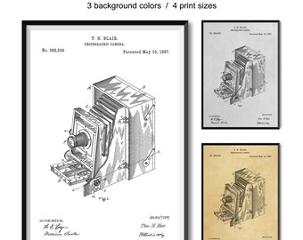 Camera Patent Print, Vintage Photo Camera Poster, Photo Camera Art