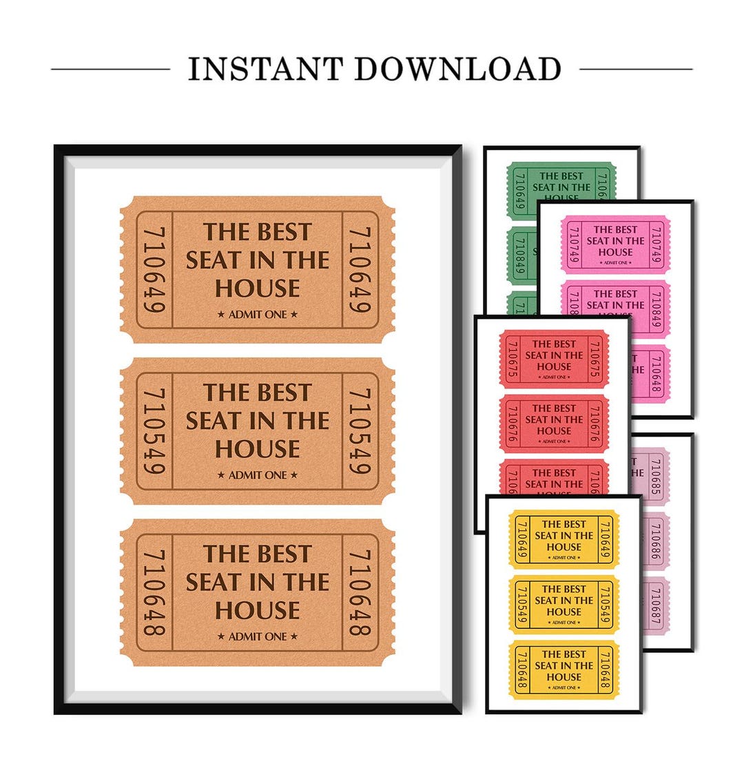 Poop Tickets Funny Toilet Ticket Print: Bathroom Wall Art (digital Download) - Etsy