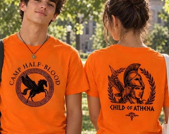 Camp Half-Blood T-Shirt, Child of Athena Double-Sided Shirt, Percy Jackson Gift, Athena Cabin Tee