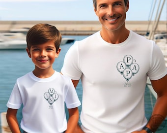 Papa und ich passende Shirts, Vatertagsshirt, Vater und Sohn passende Shirts, Vater-Sohn-Shirts, personalisiertes Vatertagsgeschenk
