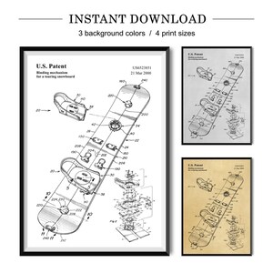 May include: A black and white line drawing of a snowboard binding mechanism patent. The patent number is US6523851 and the date is 21 March 2000. The drawing shows a detailed view of the binding mechanism and its components.