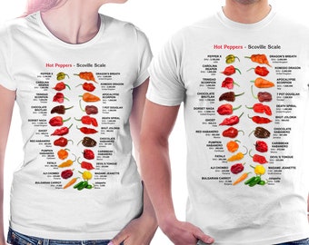 Hot Chili Peppers T Shirt, Hot Pepper T Shirt, Hot Peppers Scoville Scale, Hot Peppers Lovers, Hot Peppers Art, Chili Peppers Shirt