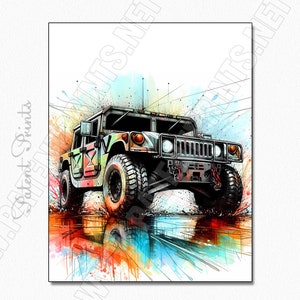 affiche de jeep de style vintage, ensemble de 3 art mural, décor mural de jeep, impression murale de jeep, décor de grotte dhomme, décor de mur de caverne dhomme, cadeau damant de jeep image 5