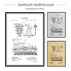 Brewing Beer Patent Print, Beer Blueprint Poster, Bar Cart Decor