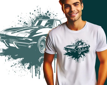 Camiseta Chevy vintage, camisa de coche con gráfico retro, camisa de veterano, regalo para entusiastas del automóvil, regalo para amantes de los coches, camisa para amantes de los coches, regalo del Día del Padre