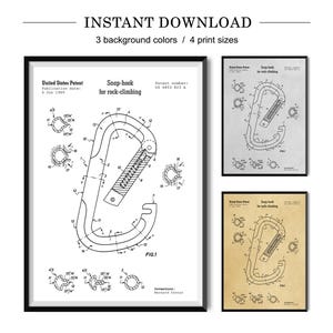 Snap Hook for Climbing Patent – Rock Climbing Poster & Wall Art