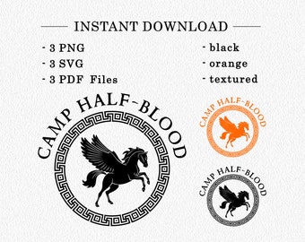 Logo obozu HalfBlood PNG, PDF, SVG-projekt koszulki oddziałów Halfblood Chronicles
