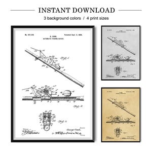 Vintage Fishing Device Patent Print, Fishing Wall Art, Fisherman Gift