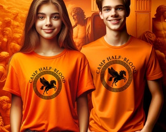 Chemise du camp de sang-mêlé, chemise du camp de sang-mêlé, chemise Percy Jackson et les Olympiens, t-shirt du camp de sang-mêlé, chemise Percy Jackson