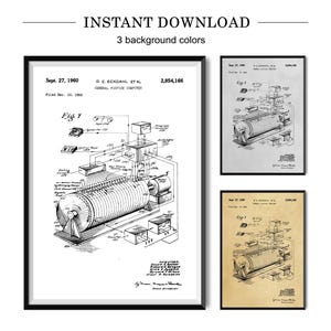 First Computer Patent Print, Computer Blueprint, Computer Wall Art