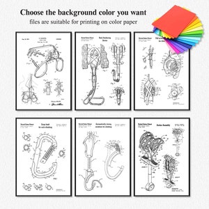 Set of 6 Rock Climbing Patent Prints – Climbing Wall Art & Gifts