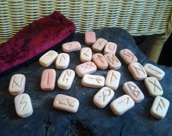 Vintage Clay Terracotta Celtic Runes