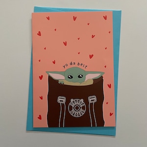 Yo Da Best Card Punny Card Funny Card for Partner Funny Card Humour Card Greeting Card for Him Card for Her