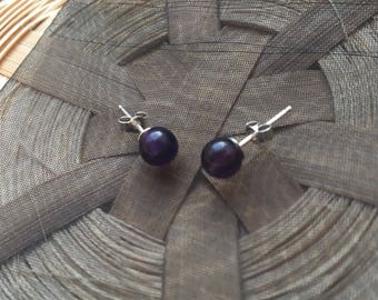 Amethyst Sterling Silver Earrings 6mm