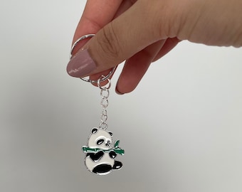 Panda Keyring Panda Keychain Enamel Keychain Unisex