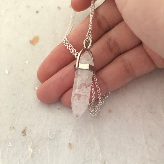 Rough Rock Crystal Point Necklace - delicate - Scratch Patch