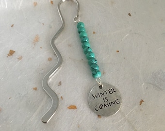 Winter Is Coming Inspired Bookmark Unisex