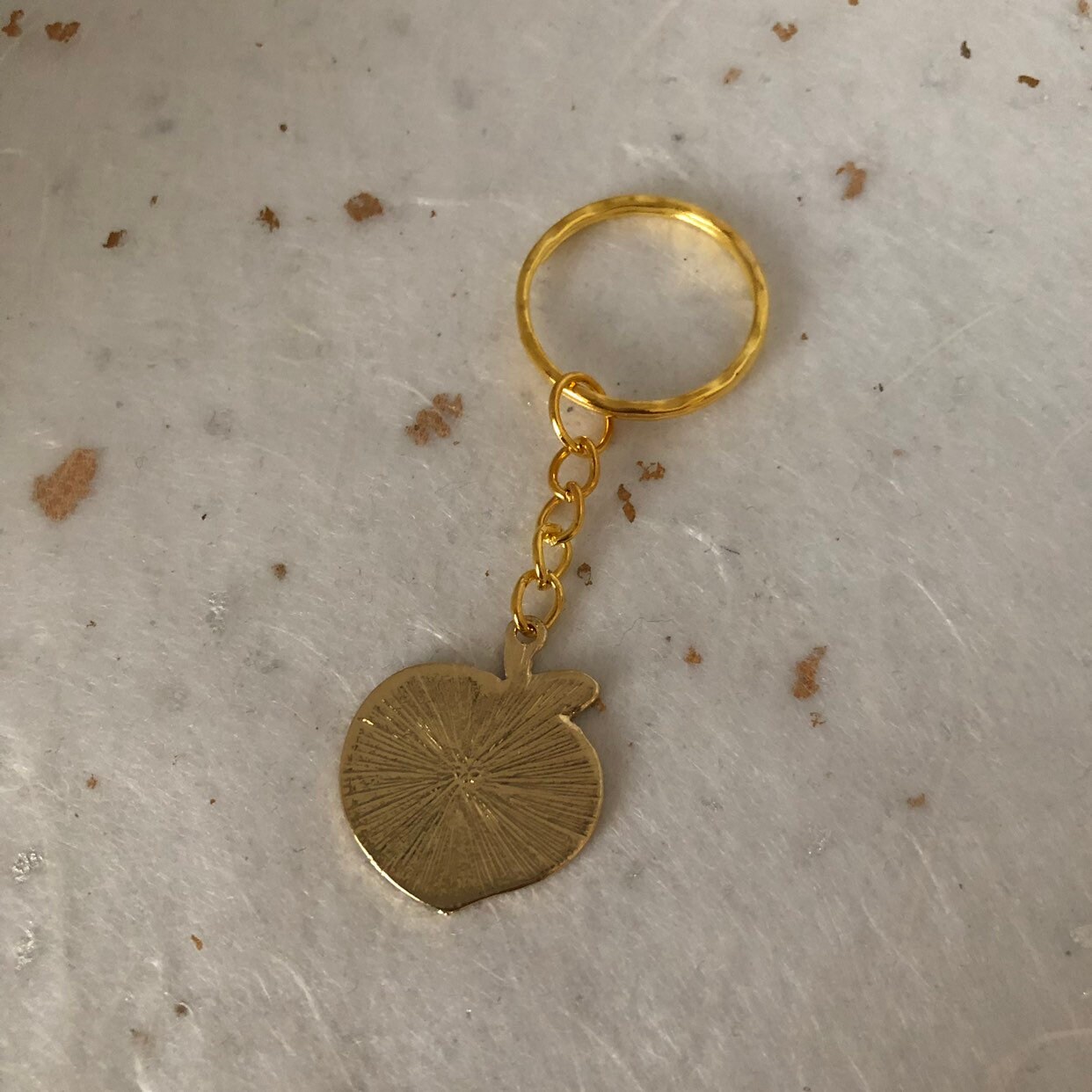 Peach Keyring Enamel Keyring Unisex Etsy UK