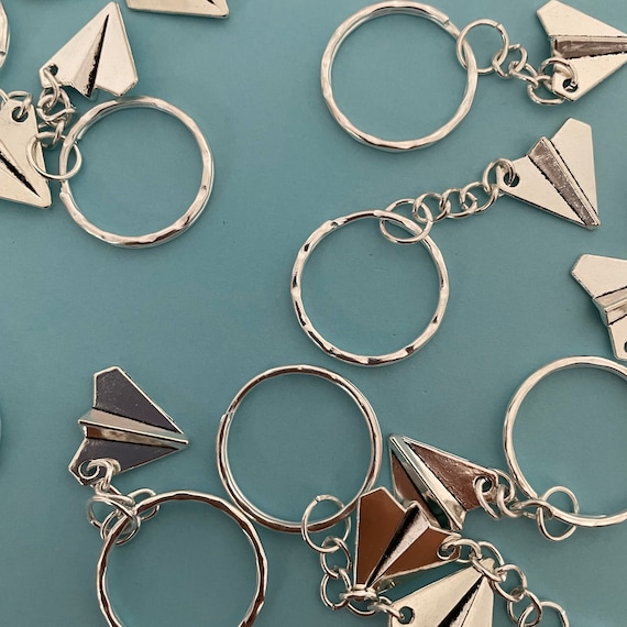 Airplane Aeroplane Paper Plane Keyring Keychain Unisex Etsy