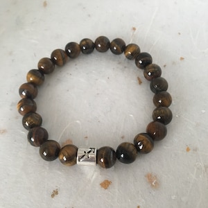 Tiger Eye Sagittarius Star Sign Zodiac Sign Bracelet
