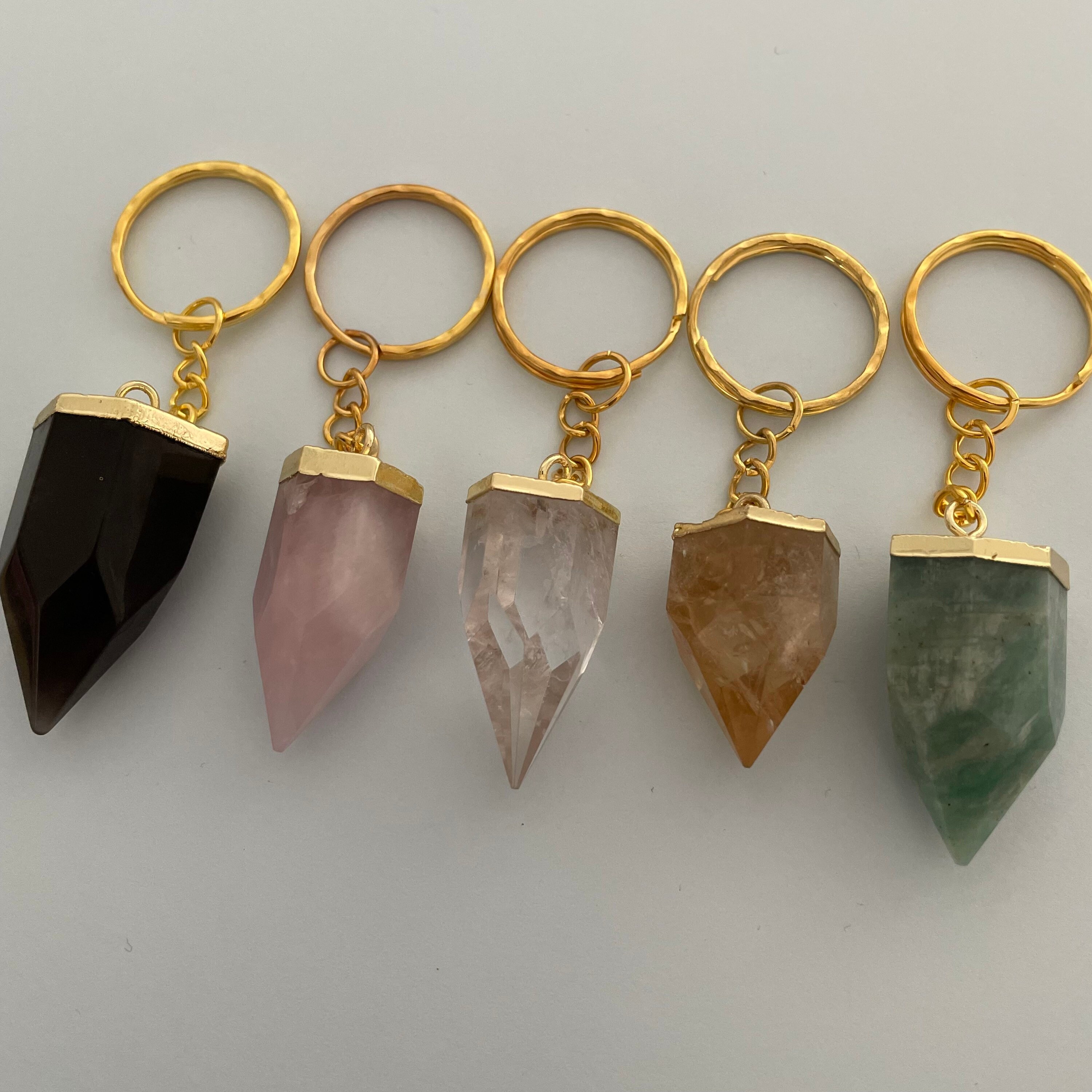 Gemstone Keyring Healing Crystal Keyring Healing Crystal Keychain ...