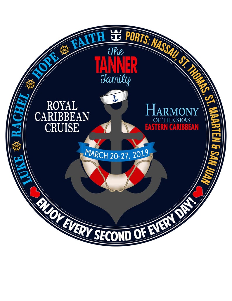 Cruise Magnet Customized Personalized Carnival Royal Caribbean Disney Norwegian Cruise Stateroom Door Design Jpeg Or Finished Magnet