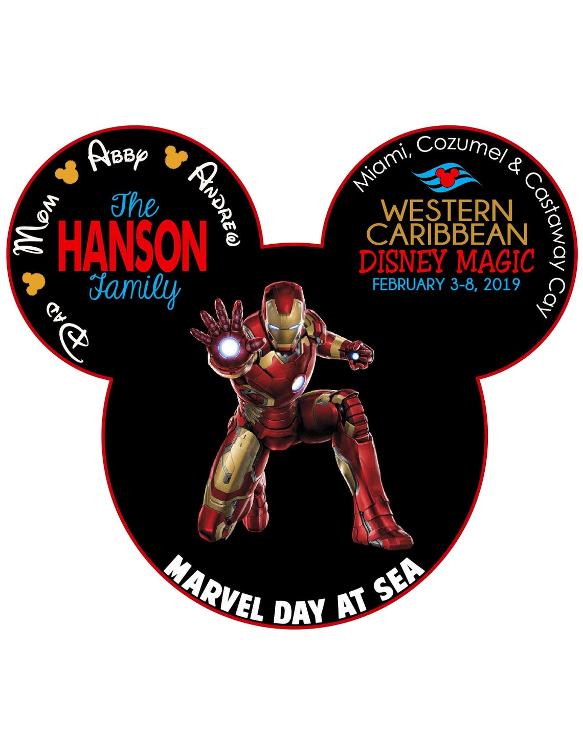 DISNEY CRUISE MAGNET Customized Disney Avengers Marvel Day | Etsy