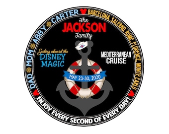 Disney Cruise Door Magnet | Anchor | Sailor Hat | Anchor | Live Preserver | Cruise Door Decoration