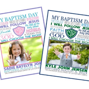 LDS BAPTISM GIFT Printable Subway Art Baptism - Etsy