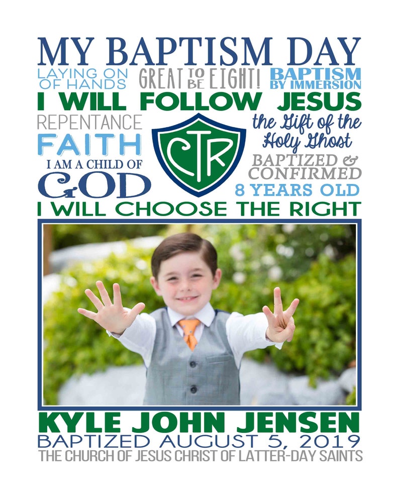 LDS BAPTISM GIFT Printable Subway Art Baptism - Etsy