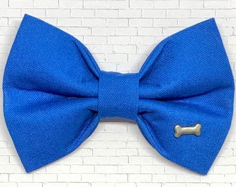 Royal Blue Dog Bow