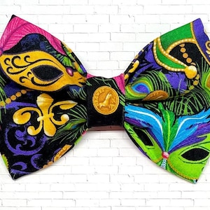 Mardi Gras Dog Bow