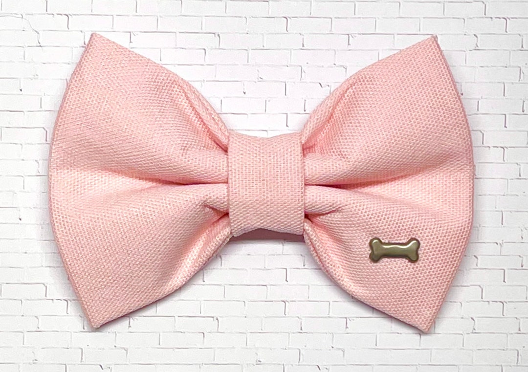 Light Pink Dog Bow Etsy