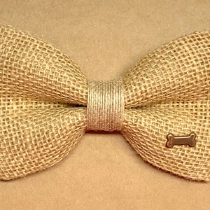 Just Burlap Dog Bow image 2