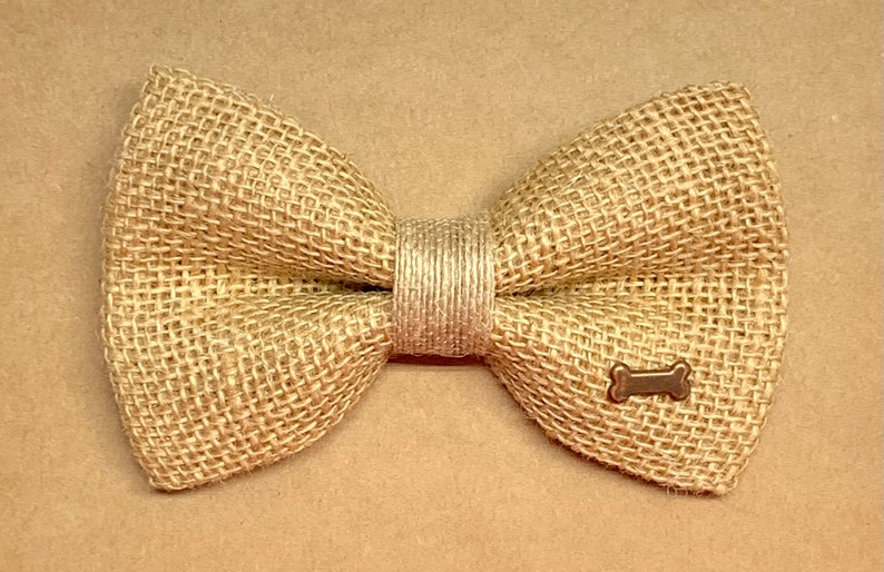 Just Burlap Dog Bow image 2