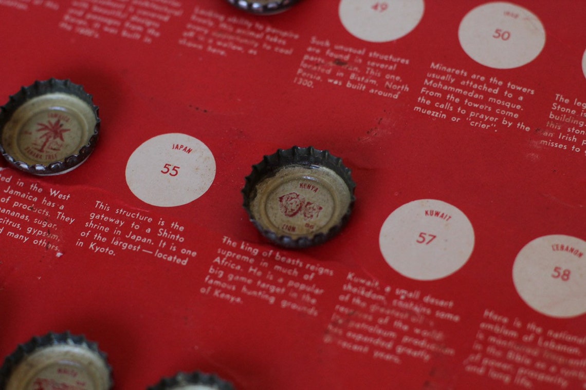 Cocacola tour the World Bottle Caps Collection Etsy