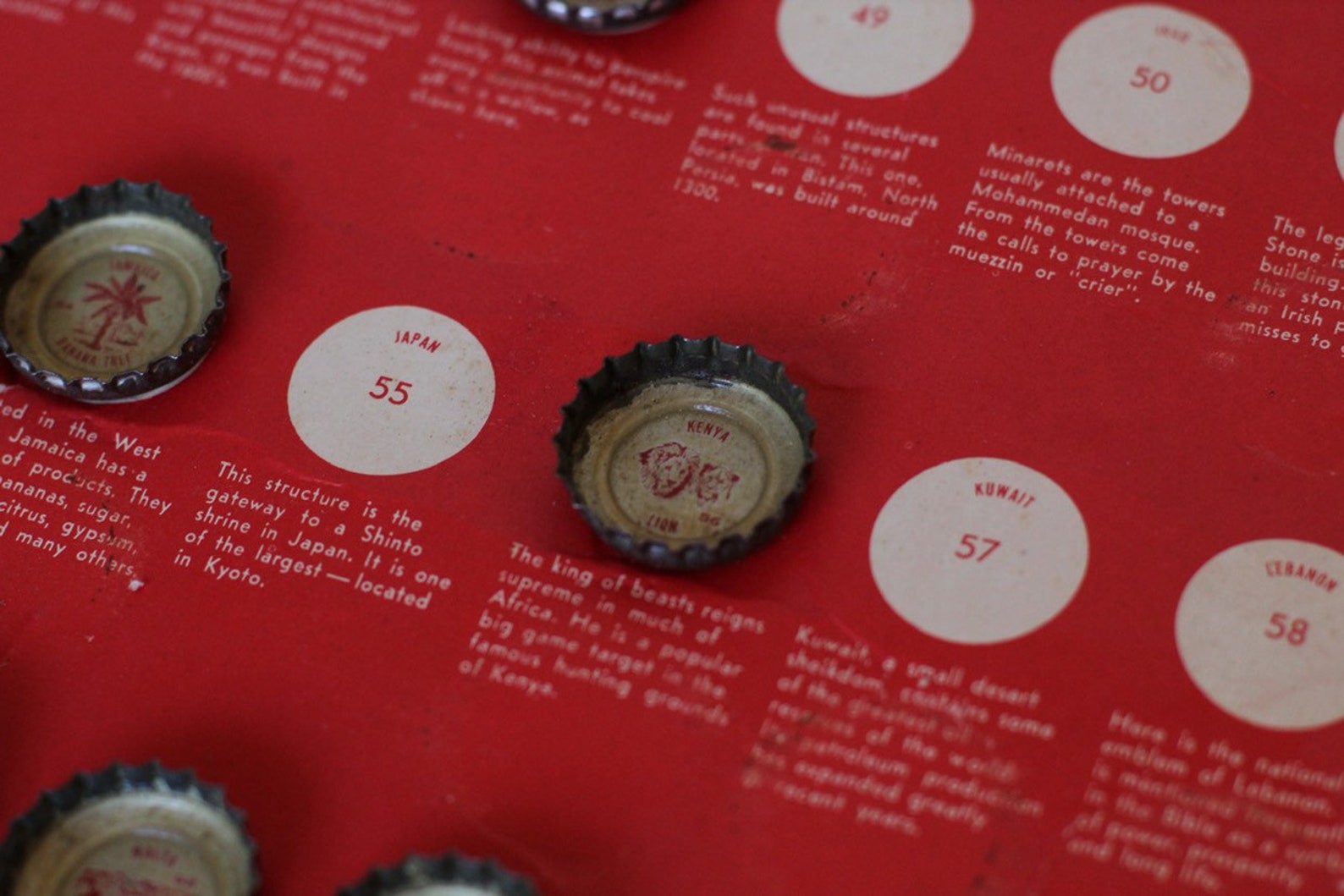 Cocacola tour the World Bottle Caps Collection Etsy