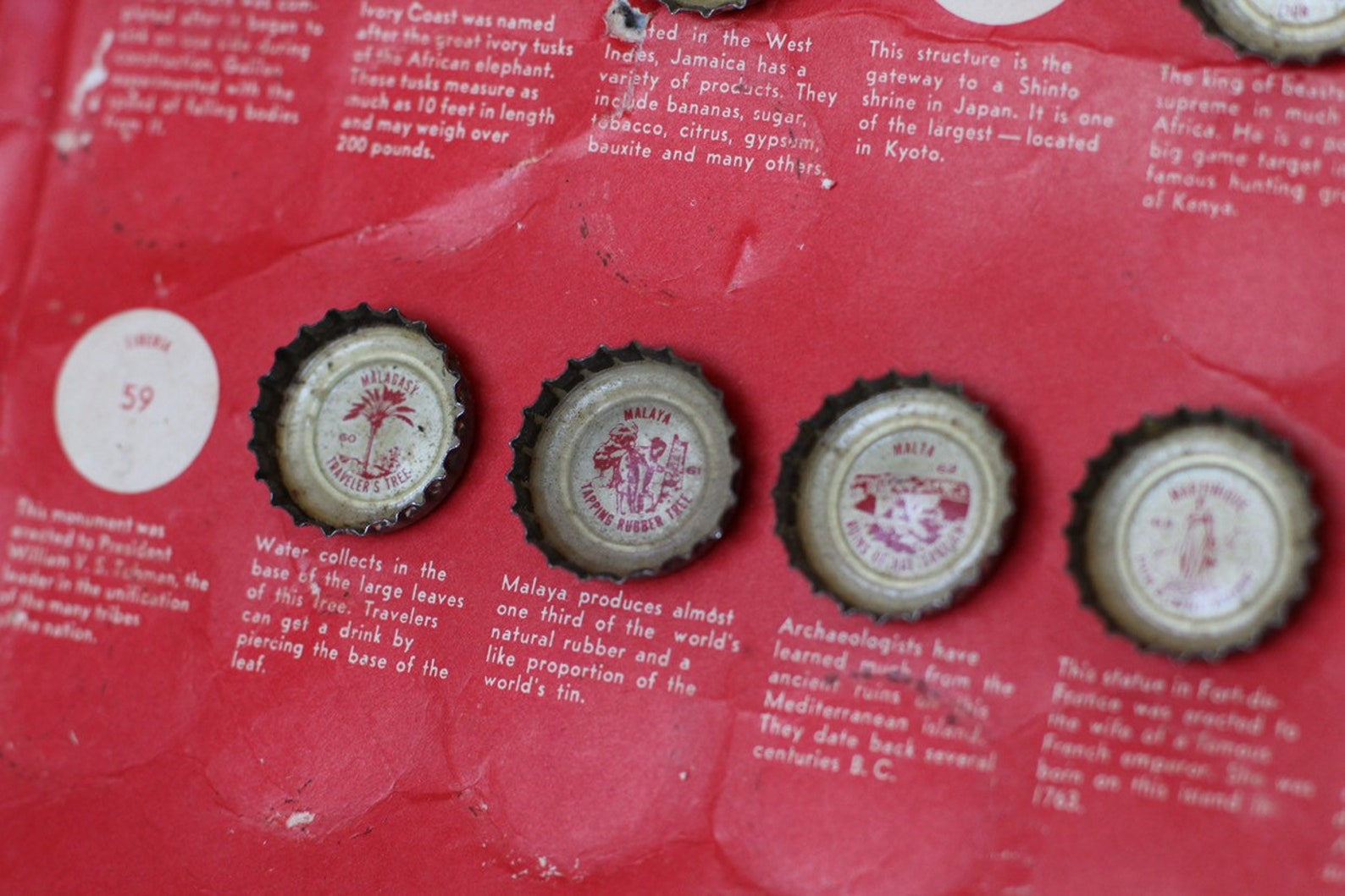 Cocacola tour the World Bottle Caps Collection Etsy