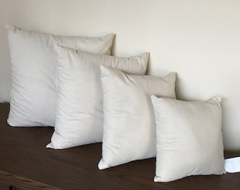 GOTS Certified Organic Cotton Fill Pillow Inserts with Organic Cotton Covers