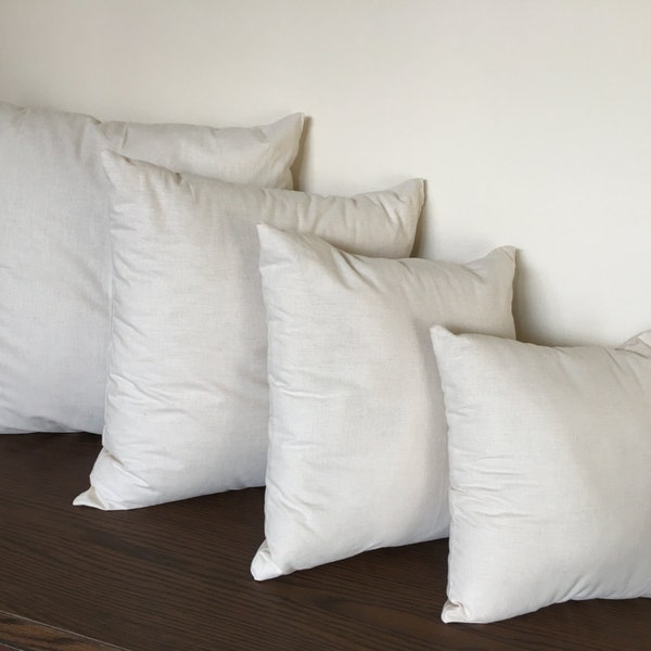 GOTS Certified Organic Cotton Fill Pillow Inserts with Organic Cotton Covers