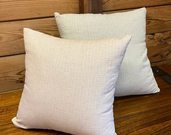 Organic Cotton or Wool Fill Throw Pillow