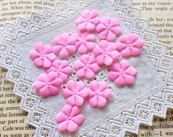 Pink Padded Flowers 25-50pcs, Fabric Die Cut Flowers, Card Making, Doll Making, Sewing Decoration, Floral Craft, Pink Embellishment