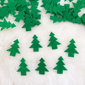 25 Filz Weihnachtsbäume, Weihnachtsdekor, Kartenherstellung Scrapbooking, Filz Applikation Noel, Filzstanzen, Wollfilz grüner Baum