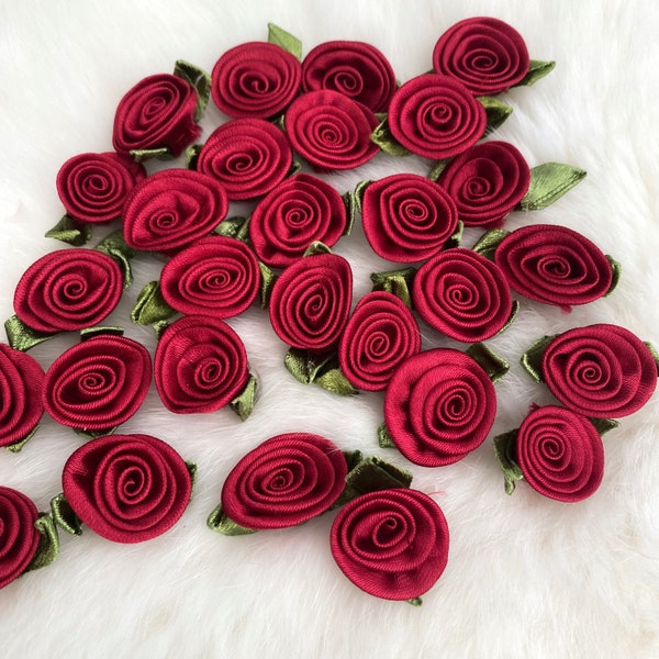 Satin Ribbon Roses - Etsy