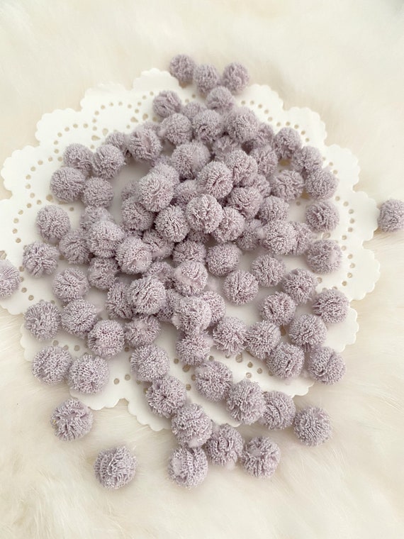 Gray Mini Pom Poms 15mm Tulle Pom Pom Balls,pastel Tiny Pom Pom