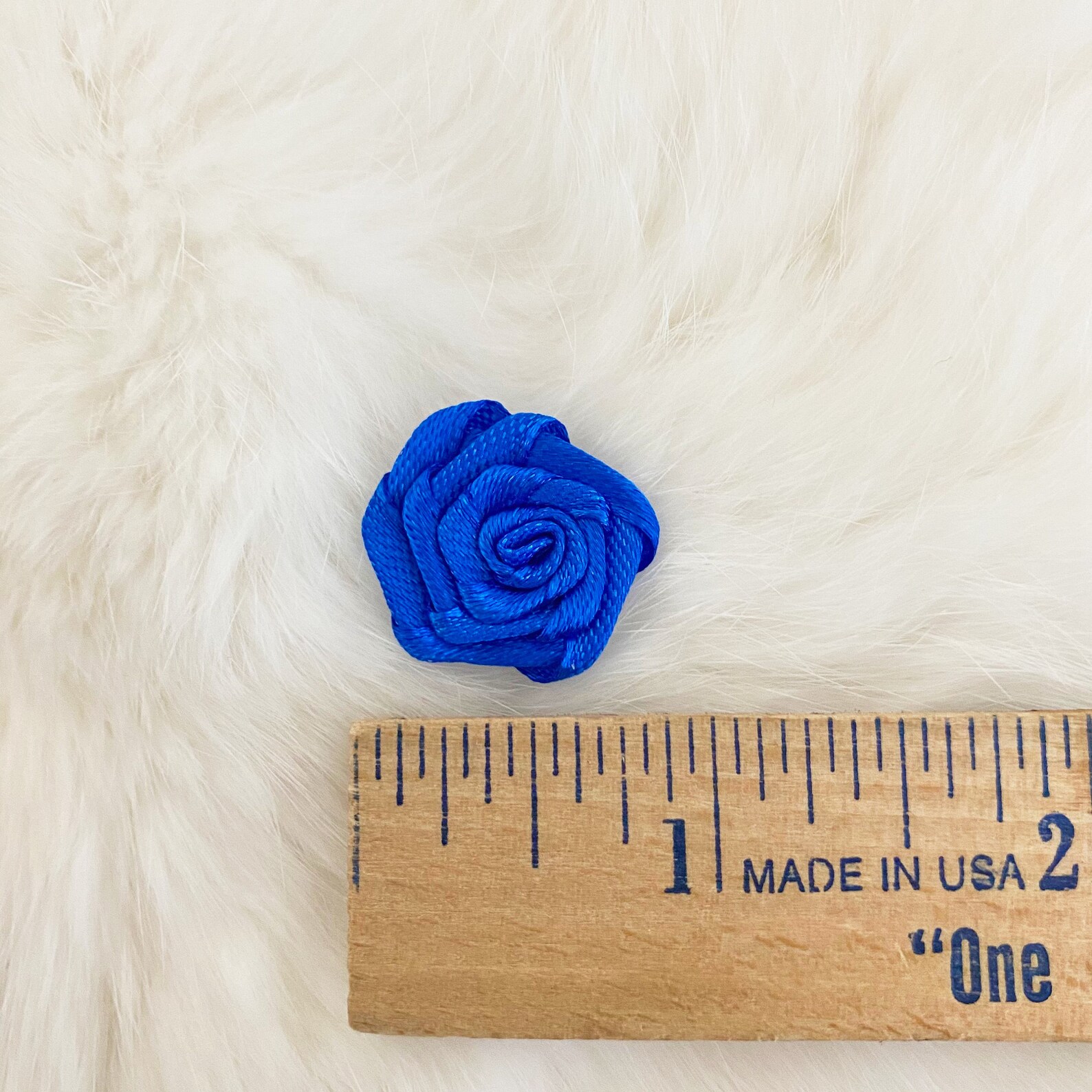 Blue Satin Roses L 3/4 inch Fabric Rose Heads Decorative Etsy